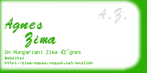 agnes zima business card